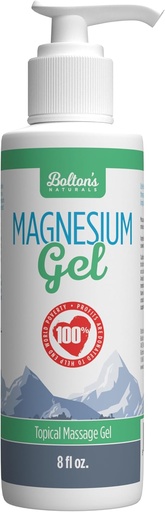 [BRSROCQYBB5R4F3B] Bolton's Naturals Topical Magnesio Gel 8 fl oz | Soothing Magnesio Gel | Mellor para masaxe, dermal absorción tópica de pel | Calm e relaxación