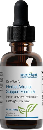 [BRSWIGIDDMAB22LA] Dr Wilson's Herbal Adrenal Support Formula adaptogenic Herbs for Daily use, Sleep and Energy Support 1 Liquid oz