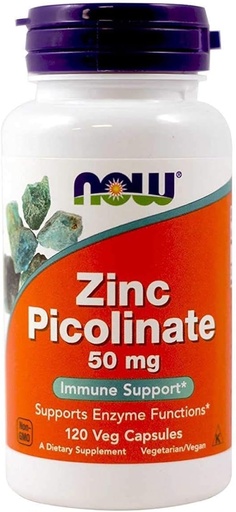 [BRSWIHAPCICROC3K] NOW Foods - Zinc Picolinate 50 mg, 120 capsules