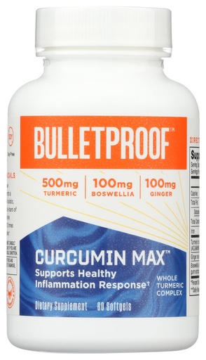 [BRSWGHYYPNYGM332] Bulletproof Turmeric Curcumin Complex Inflammation Response Softgels, 60 Count, Keto Supplement for Joint and Inflammation Support, Antioxidant Support