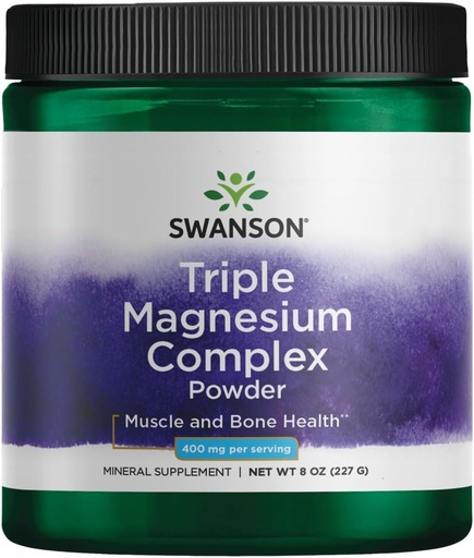 [BRSW2BIHA4FAOYA3] Swanson Triple Magnesium Complex Powder 400 mg 8 oz Pwdr