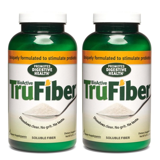 [BRSWKGAZO57ACCLU] Master Supplements TruFiber - 6.35 oz, Pack of 2 - Prebiotic Fiber to Help Boost Probiotic Growth - Supports Digestive Health - Vegan, Gluten Free - 100 Total Servings