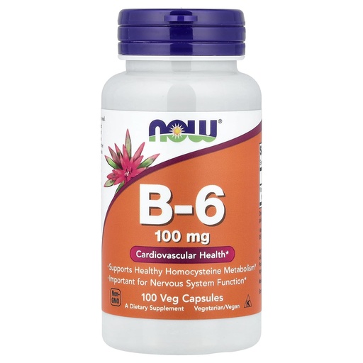 [BRSWIYQEAQNWIAL2] Now Foods B-6 100mg 100 Capsules