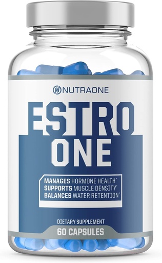 [BRSWGAIFCMCRS3LO] NutraOne Apoio hormonal de estroOne para homes Forza natural, estado de ánimo e soporte de condución (60 cápsulas)