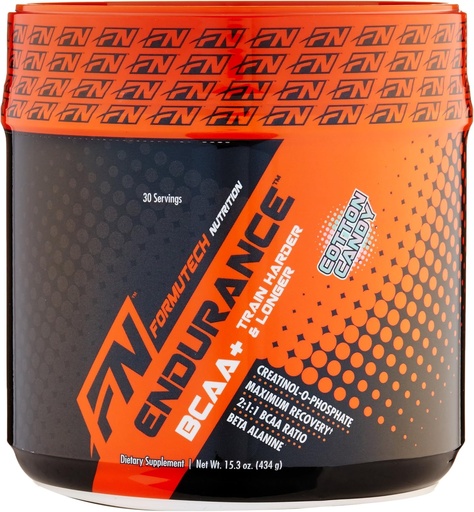 [BRSWKZIHDMOA4CTE] Endurance BCAA Plus, Intra Workout Designed for Training Harder and Longer with Beta Alanine, Cotton Candy, 434 Gram