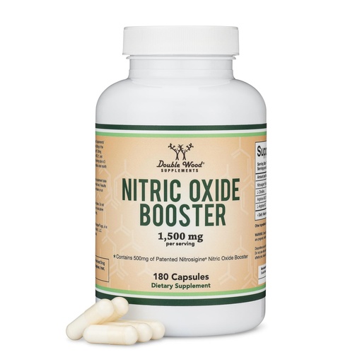 [BRSROFIEA4BBMYDL] Nitric Oxide Supplement (Stim Free Pre Workout) - Nitric Oxide Booster with Nitrosigine, L Arginine, and L Citrulline (Clinically Studied to Boost No2 Nitric Oxide Flow) 180 Capsules by Double Wood