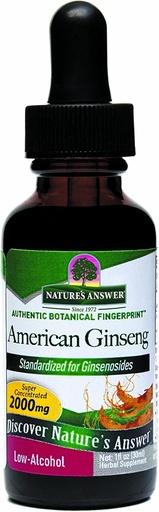 [BRSWIYT6AAMAM3IZ] Respuesta de la naturaleza American Gingseng Root Suplemento con alcohol orgánico, 1-Fluid Ounce Silencio Immune Apoyo Silencio promueve la función cognitiva ¦
