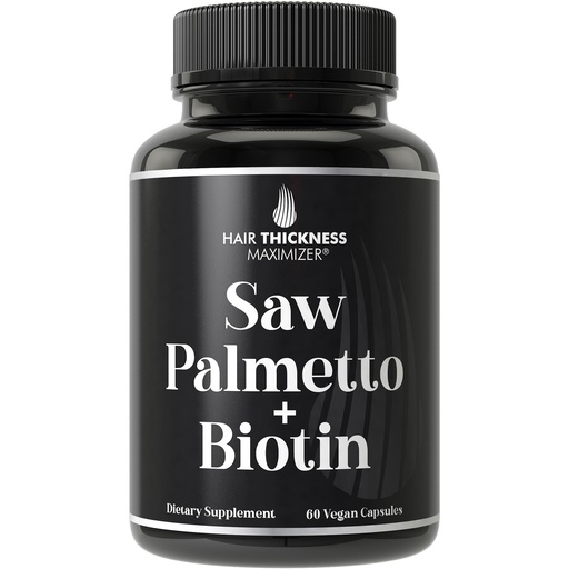 [BRSWYZA7OUJR62D3] Saw Palmetto + Biotin Advanced 2-in-1 Combo for Hair Growth. Vegan Capsules Supplement with Natural Saw Palmetto Extract + 10000mcg Biotin. Hair Loss and Regrowth Pills for Men and Women. DHT Blocker