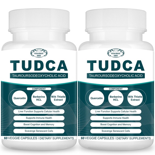 [BRSRAYYOAAFBQC3D] 2200MG TUDCA Liver Supplements - Bile Salts Supplement Complex for Liver Detox & Cleanse, Gallbladder Cleanse, Digestive Health 120 Capsules