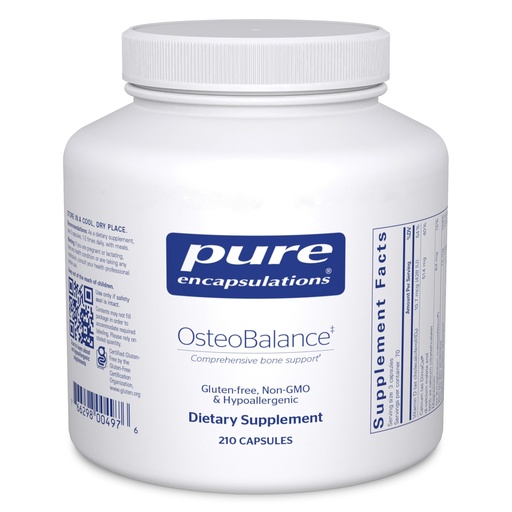 [BRSWICQICQIQC3TM] Pure Encapsulations OsteoBalance | Hypoallergenic Supplement to Promote Calcium Absorption and Enhance Healthy Bone Mineralization* | 210 Capsules