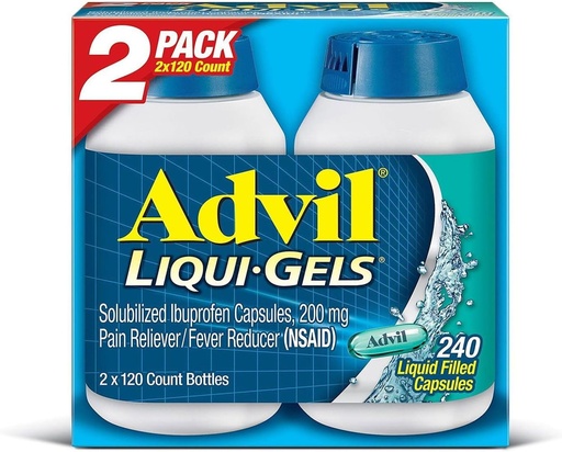 [BRSWGYYCOV5WECQ7] Advil Liqui-Gels (2pk, 120 Count)