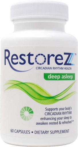 [BRSWGHT6DN4GEGTG] RestoreZ Deep Asleep (60 Capsules) Natural Sleep Supplement - Combat Nighttime Disruptions and Restore Your Sleep - Non-Habit Forming Sleep Aid