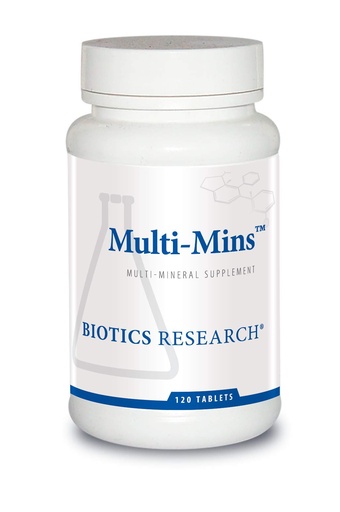 [BRSWGFQCCEFRQAIV] Biotics Research Multi-Mins (Potent Mineral Combination) Bioavailable Multi Mineral Supplement with Mineral Chelates and Whole Food Trace Minerals. Magnesium, Chromium, Iodine (120 Tablets)