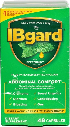 [BRSWGYYNCF7A2G3O] IBgard Gut Health Supplement, Peppermint Oil Capsules for Abdominal Comfort, 96 Capsules
