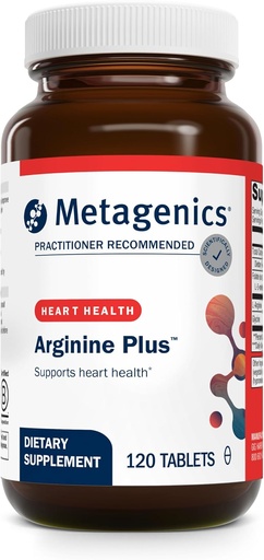 [BRSWIYAFAV5Q4ETY] Metagenics Arginine Plus - 1.5 g L-Arginine - Supports Blood Flow & Heart Health* - 665 mcg DFE Folate (as Calcium L-5-Methyltetrahydrofolate) - Non-GMO, Vegetarian & Gluten-Free - 120 Count