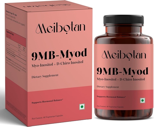 [BRSROGIHCMMAY2TZ] PCOS PCOD Supplement Myo-Inositol & D-Chiro Inositol | Hormonal Balance & Healthy Ovarian Function Support for Women | 60 Veg Capsule