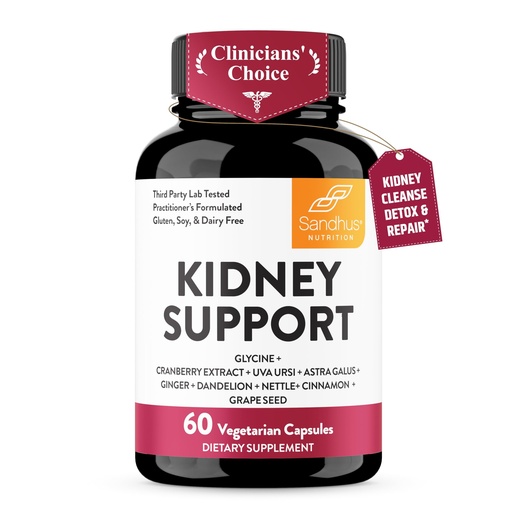 [BRSRAGL3OB7WMFA4] Sandhu's Kidney Cleanse Detox & Repair Support Supplement for Men and Women | with Cranberry Extract | Helps Support Kidney & Urinary Tract Health | 60 Vegetarian Capsules (Pack of 1)