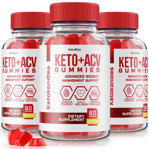 [BRSROBT7OEJQMCD2] NutraRize (Pack of 3 KetoKandies Keto+ACV Gummies for Weight Loss, Maximum Strength Supplement, Keto Kandies Reviews (180 Gummies)