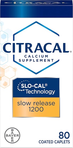 [BRSWIGYOOMDGEALE] Citracal Calcium + D Slow Release 1200 Tablets 80 Tablets (Pack of 4)