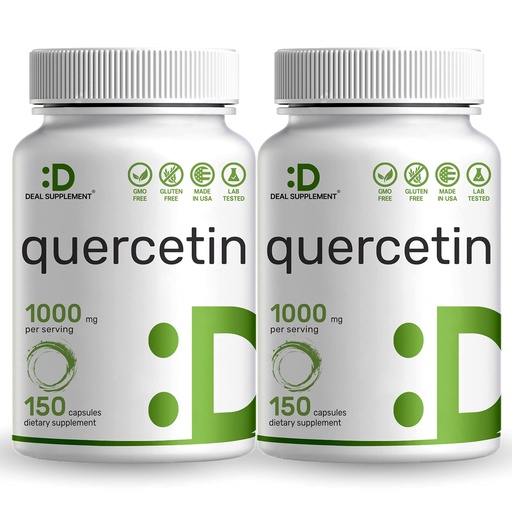 [BRSWYH33OAFBQFYY] Eagleshine Vitamins Quercetin 1000mg Per Serving (2 Pack) | 300 Capsules, High Bioavailable Flavonoids, Third Party Tested, Supports Healthy Immune System, Non-GMO, No Gluten
