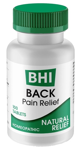 [BRSWIZ3RAIFWGFTM] BHI Back Natural Back, Hip & Leg Pain Relief - 6 Powerful Multi-Symptom Active Homeopathic Ingredients Help Calm Back Pain, Muscle Tightness & Spasms Naturally for Women & Men - 100 Tablets