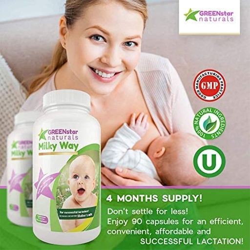 [BRSWGGL7OEPB4FIV] Breastfeeding Supplement Lactation Support for Increased Breast Milk, Lactation Supplement Capsules with Milk Thistle Organic Fenugreek Seeds, Moringa Powder, Breastmilk Postnatal Vitamin For mothers.