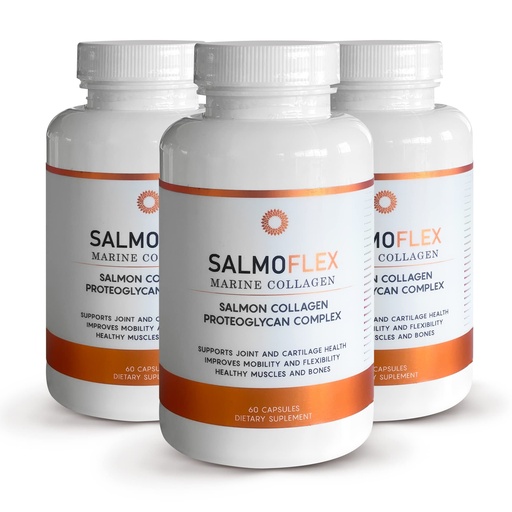 [BRSW2CT7BN7WM2TP] VITASEI Salmoflex Marine Collagen Peptides with Hyaluronic Acid and Vitamin C, D, E - Salmon Collagen Supplement for Bone and Joint - Hair, Skin and Nails Vitamins - 60 Capsules (Pack of 3)