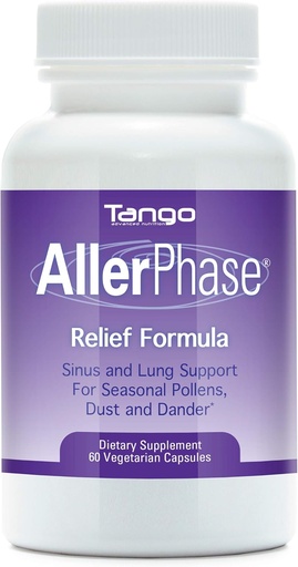 [BRSWIYIMPN6GEA3C] AllerPhase Natural Herbal Sinus and Lung Relief Supplement for Seasonal Respiratory Discomfort Caused by Pollens, Dust, and Dander (60 Vegetarian Capsules)