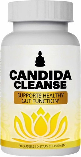 [BRSRAHA7BN5QGF3U] Candida Cleanse - Gut & Colon Support, Advanced Probiotic & Herbal Formula, Natural Herbal Formula, Oregano Leaf, Wormwood, Black Walnut, Caprylic Acid-1 for Men & Women, 60 Capsules