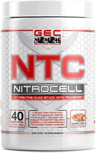 [BRSWYGADBAIAOCT4] GEC NTC NITROCELL 4X CREATINE Quad Pack (Rainbow Candy)