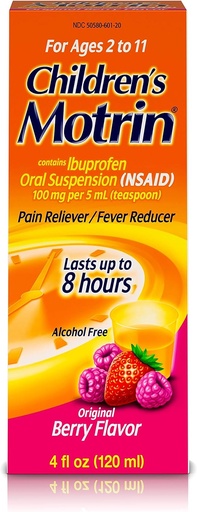 [BRSWKHD7CUCGOALA] Motrin Children's Oral Suspension, Ibuprofen,Pain Relief, 4 Oz