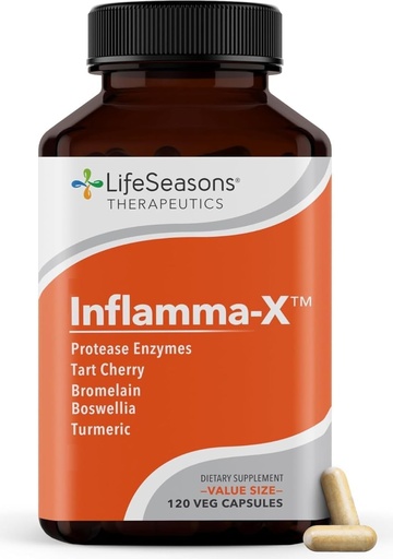 [BRSRAZA2C4ARUG3D] LifeSeasons Inflamma-X liigese ja kudede tugisammas - toetab lihaste mugavust, taastumist ja paindlikkust - taimne valem kurkumi, bromleiini, proteaasiga - 60 kapslit