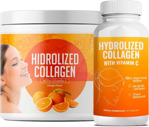 [BRSROCQTCENQKFY2] Hydrolyzed Collagen Powder Supplement | Promotes Hair, Nail, Skin, Bone, Joint Health, Gut Health | Hydrolyzed Grass Fed Collagen Peptides |Collagen for Women | 200gr (Bundle 2)
