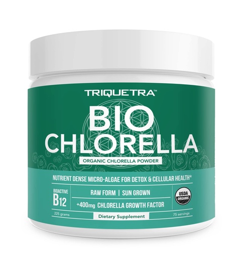 [BRSWGAYEPIAQ4C3X] Organic Chlorella Powder – Raw & Sun-Grown – Nutrient-Dense Green Algae with CGF (Chlorella Growth Factor), Supports Overall Well-Being and Vitality – Vegan-Friendly – 75 Servings (225g)