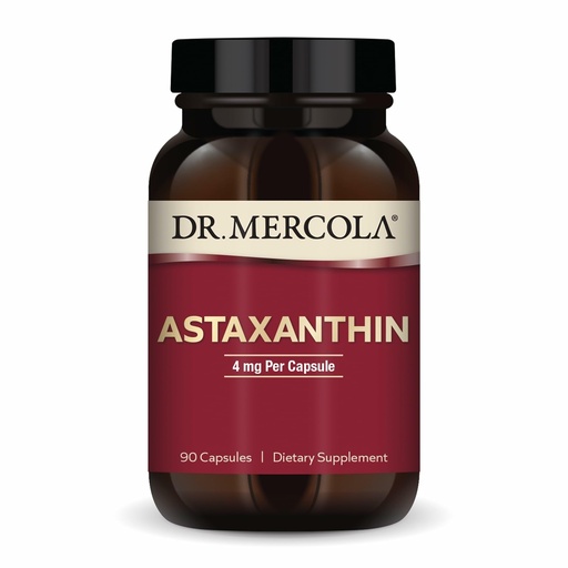 [BRSWYBADB4PA4H3O] Dr. Mercola Organic Astaxanthin - 4 mg Astaxanthin - Powerful Antioxidant Support - Organic Microalgae Extract - Non-GMO, Gluten-Free & Soy-Free - 90 Capsules (90 Servings)