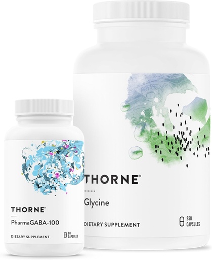 [BRSROBIDAQOWMDLA] THORNE - Relájate " Detox Bundle - PharmaGABA y Glycine Combo para el alivio de estrés " - 60 a 125 Servimientos