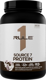 Rule 1 Source 7 Protein – Decadent Flavor, Velvety Smooth Texture, 22g Anytime Protein, and 10g Naturally Occurring EAAs Per Serving from 7 Premium Sources (1.8 Pounds*, Cookies & Cream)