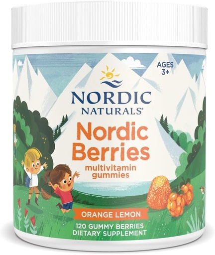 [BRSWIYAKCIOGC3TE] Nordic Naturals Nordic Berries, Citrus - 120 Gummy Berries - Storslået flervitamin i alderen 2+ - vekst, utvikling, optimal velvære - Non-GMO, Vegetarisk - 30 Services