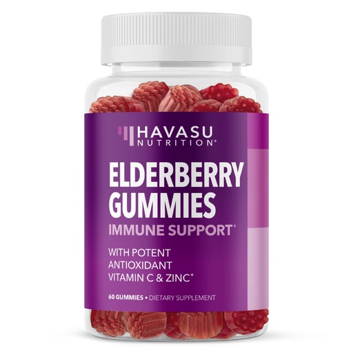 [BRSWGFTROIBAY3D5] Sambucus Elderberry Gummies for Adults - Immune Support Supplement with Vitamin C and Zinc - Enhanced Formula for Daily Defense - 60 Count, 1 Month Supply, Berry Flavor - Convenient Wellness