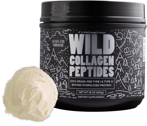[BRSWGYYPBN5W2CLZ] Wild Foods Collagen Peptides Powder – 16 oz Grass-Fed Hydrolyzed for Skin, Hair, Nails Support – Unflavored & Easy to Mix – Non-GMO, Made in USA Collagen Powder for Women and Men