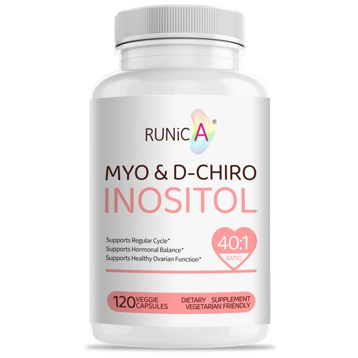 [BRSRAFABOB4GK3L4] Myo-Inositol & D-Chiro Inositol (40:1 Ratio) - Support Hormone Balance, Fertility & Ovarian Health - 120 Vegan Capsules, 30-Day Starter Pack