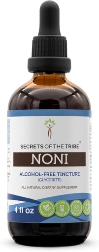 [BRSWGY3QCUBQOHY2] Secrets of the Tribe Noni Alcohol-Free Liquid Extract, Noni (Morinda citrifolia) Dried Fruit (4 FL OZ)