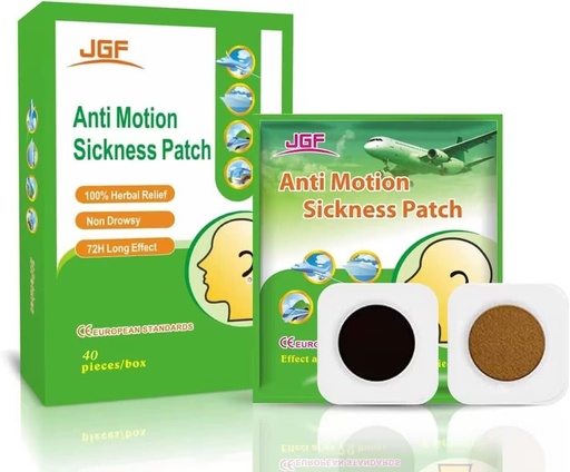 [BRSROZYYBEJQMYI2] Motion Sickness Patches för Cruise Car, 40 greve Waterproof Non Drowsy Travel Essentials Motion Sickness Patche för vuxna och barn