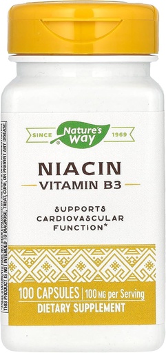 [BRSWIYT3O4GWM3I5] Naturens väg naturens sätt Niacin 100mg, 100 greve
