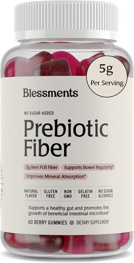 [BRSROHD7OIHW2DQ4] Fibètic Fiber Gickes per a adults i nens sense afegit a Sugar- 5g (60 comptar) High Fiber suplementaris Gies - Vegan - Keto Amerly - Salut Resumiva suplementaris