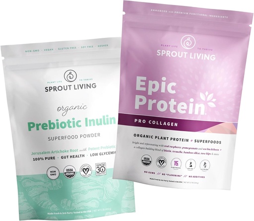 [BRSRAYL7OQFGEGY6] Sprout Living Epic Protein Pro Collagen + Prebiotic Inulin