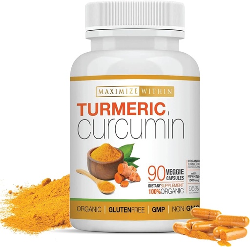 [BRSROYIYOR5A4HLA] Turmeric Curcumin with Piperine 1500mg, 90 Count