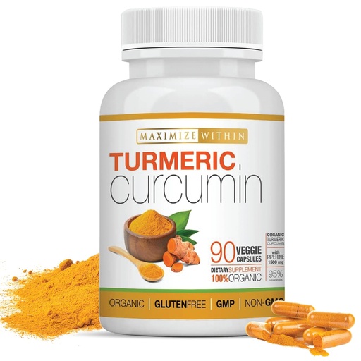 [BRSROYIYOR5A4HLA] Turmeric Curcumin with Piperine 1500mg, 90 Count