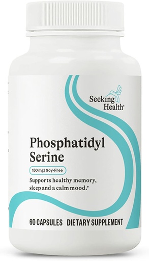 [BRSWIGQMC4FBGHD6] 건강 Phosphatidyl Serine, 해바라기에서 100 mg Phosphatidylserine, 집중 및 건강한 계류, 스트레스 응답 지원, Soy-Free, Non-GMO, 채식 (60 캡슐) *