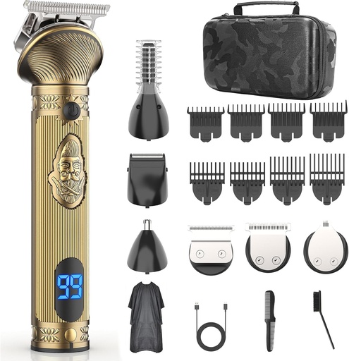 [BRSROYYLOAIBYDLK] Beard Trimmer for Men, Travel Electric Shavers for Men with Case, Cordless Hair Clipper, Mens Grooming Kit for Mustache Body Nose Face - 180 Mins Shaving, Gifts for Him & Father